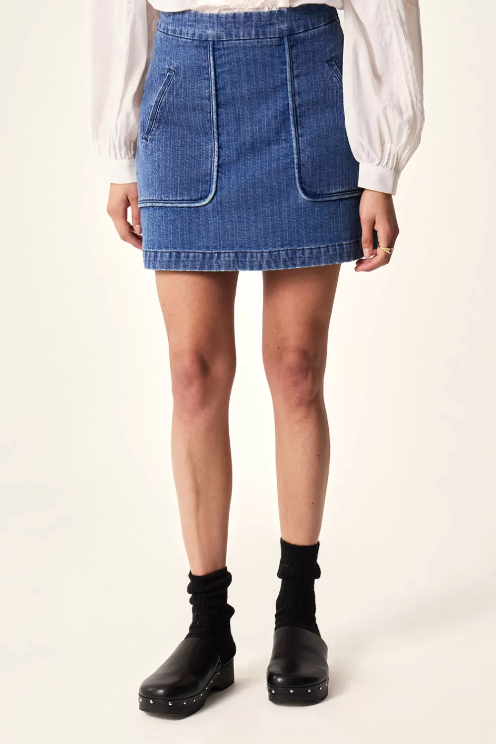 Des Petit Hauts Jupe Louxor | Denim | Robes & Jupes
