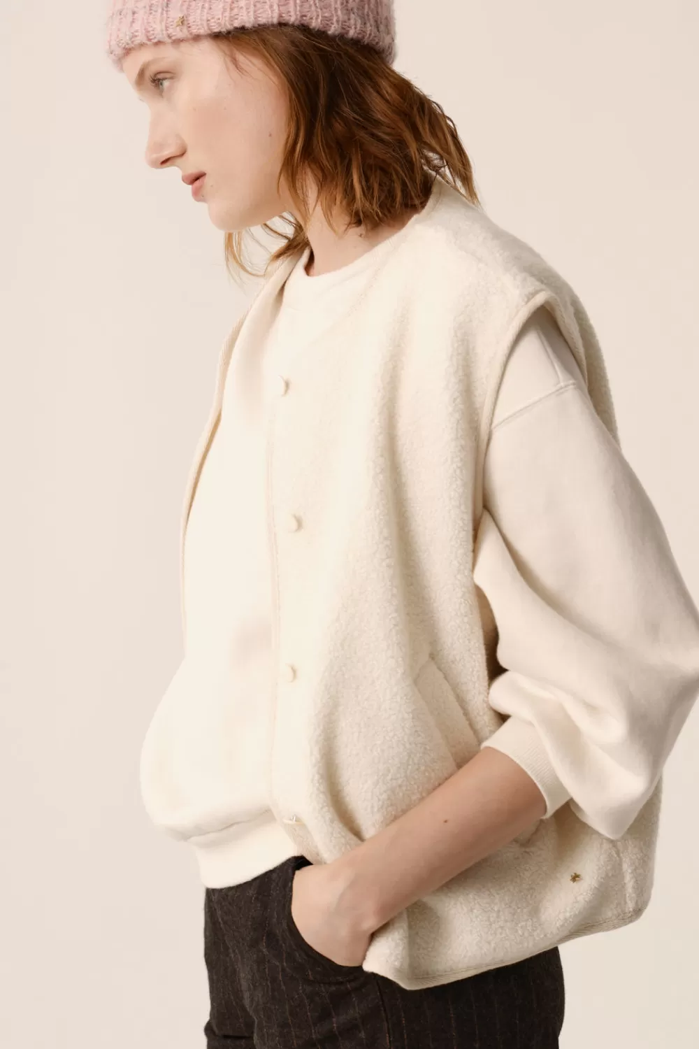 Des Petit Hauts Veste maille sans manches Zlata | Vestes & Manteaux